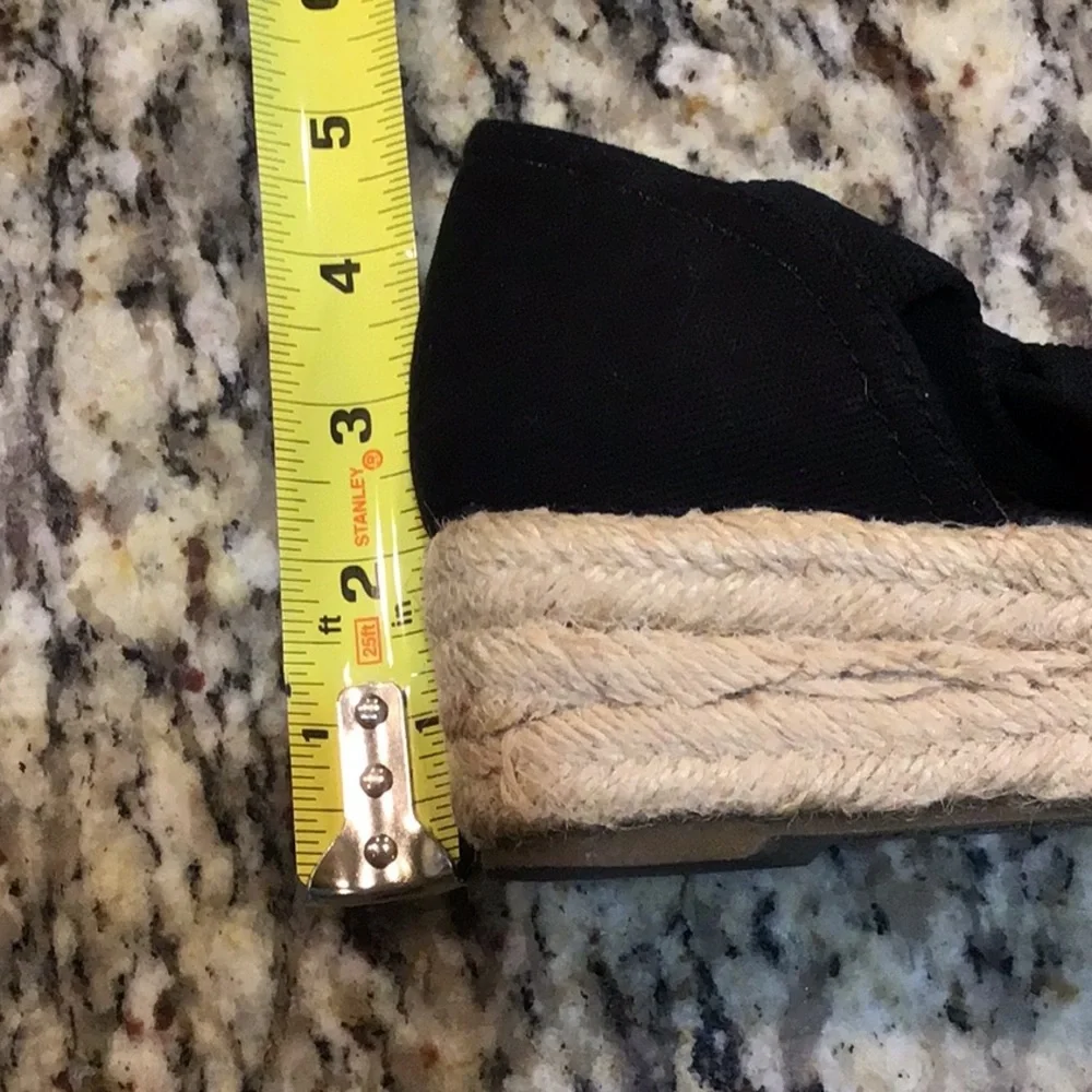 Life Stride Black Espadrille Wedge Sandals